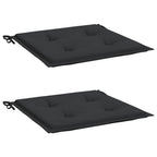 Vidaxl tuinstoelkussens 2 st 50x50x4 cm oxford stof zwart