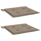 Vidaxl tuinstoelkussens 2 st 50x50x4 cm stof taupe