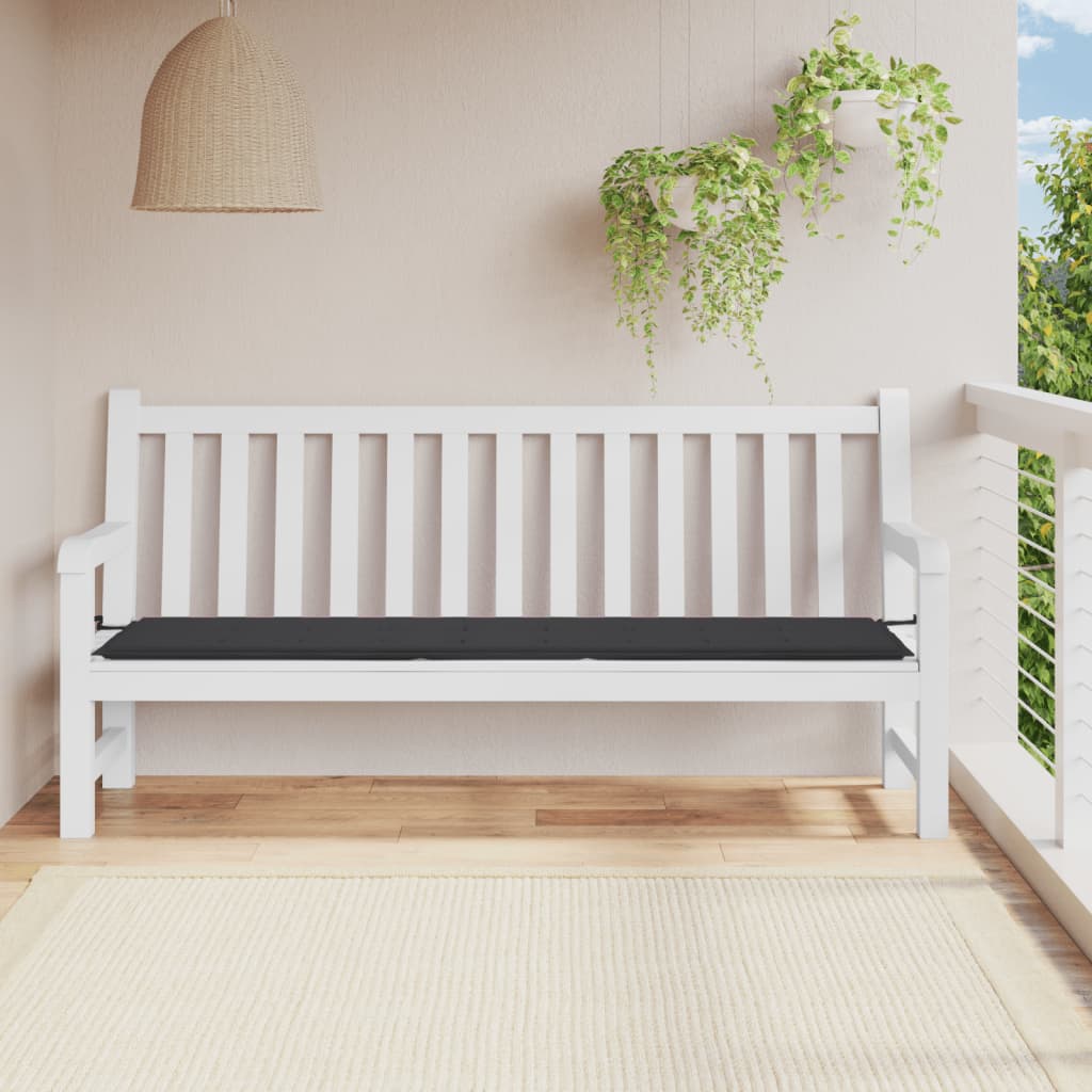 Vidaxl tuinbankkussen 200x50x4 cm oxford stof zwart
