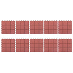 Vidaxl terrastegels 10 st 30,5x30,5 cm kunststof rood