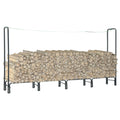 Vidaxl haardhoutrek 240x35x120 cm staal antraciet