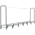 VidaXL Haardhoutrek 360x35x120 cm staal antraciet
