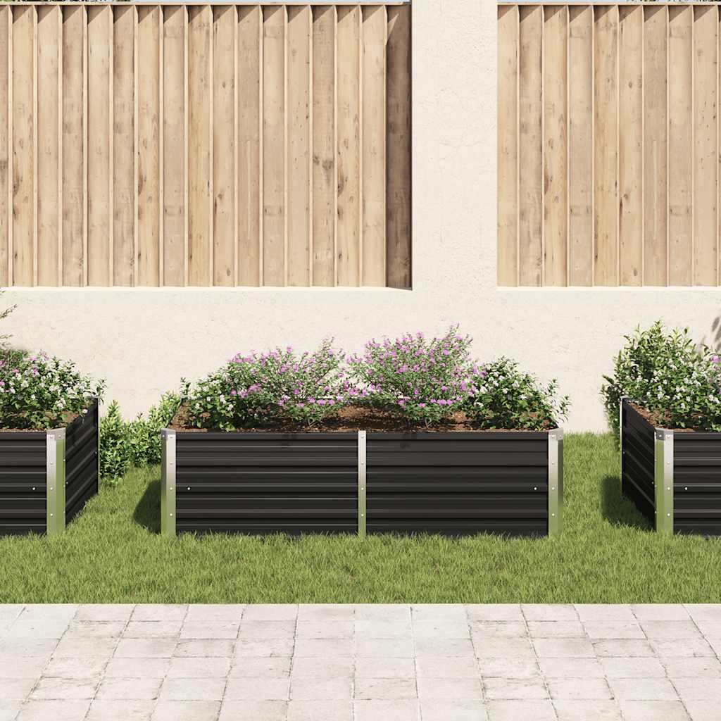 Vidaxl plantenbak verhoogd 160x80x45 cm gegalvaniseerd staal antraciet