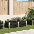 Vidaxl plantenbak verhoogd 160x80x45 cm gegalvaniseerd staal antraciet