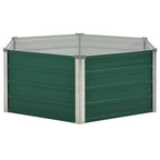 Vidaxl plantenbak verhoogd 129x129x46 cm gegalvaniseerd staal groen