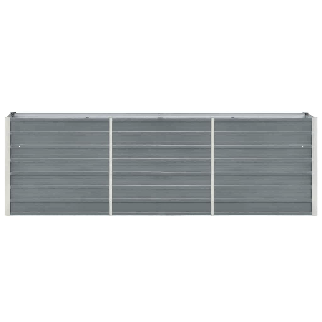 Vidaxl plantenbak verhoogd 240x40x77 cm gegalvaniseerd staal grijs