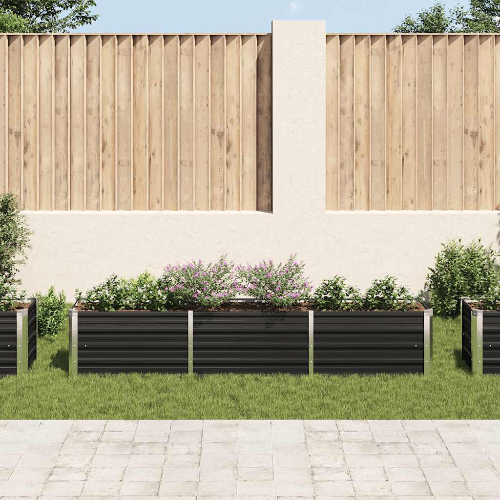 Vidaxl plantenbak verhoogd 240x40x45 cm gegalvaniseerd staal antraciet