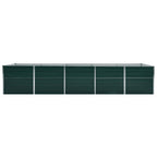 Vidaxl plantenbak verhoogd 400x80x77 cm gegalvaniseerd staal groen
