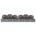 Vidaxl plantenbak verhoogd 480x80x45 cm gegalvaniseerd staal grijs