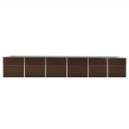 Vidaxl plantenbak verhoogd 480x80x77 cm gegalvaniseerd staal bruin