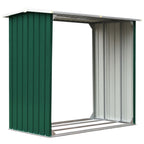 Vidaxl haardhoutschuur 172x91x154 cm gegalvaniseerd staal groen