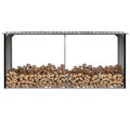 Vidaxl haardhoutschuur 330x92x153 cm gegalvaniseerd staal antraciet