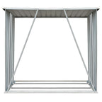 Vidaxl haardhoutschuur 163x83x154 cm gegalvaniseerd staal antraciet