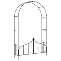 Vidaxl tuinboog met hek 138x40x238 cm ijzer zwart