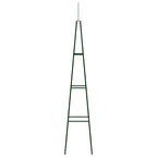 Vidaxl plantenklimrekken 2 st 35x35x195 cm ijzer donkergroen