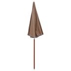 Vidaxl parasol met stalen paal 240 cm taupe