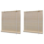 Vidaxl rolgordijnen 2 st 120x160 cm bamboe natuurlijk