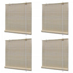 Vidaxl rolgordijnen 4 st 120x160 cm bamboe natuurlijk