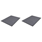 Vidaxl deurmatten 2 st 90x60 cm pvc grijs