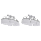 Vidaxl plafondlamp met ellipsvormige glazen kappen 2 st e14
