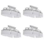 Vidaxl plafondlamp met ellipsvormige glazen kappen 4 st e14