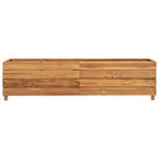 Vidaxl plantenbak verhoogd 150x40x38 cm gerecycled teakhout en staal