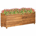Vidaxl plantenbak verhoogd 150x40x55 cm gerecycled teakhout en staal