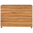 Vidaxl plantenbak verhoogd 100x40x72 cm gerecycled teakhout en staal