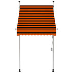 Vidaxl luifel handmatig uittrekbaar 100 cm oranje en bruin