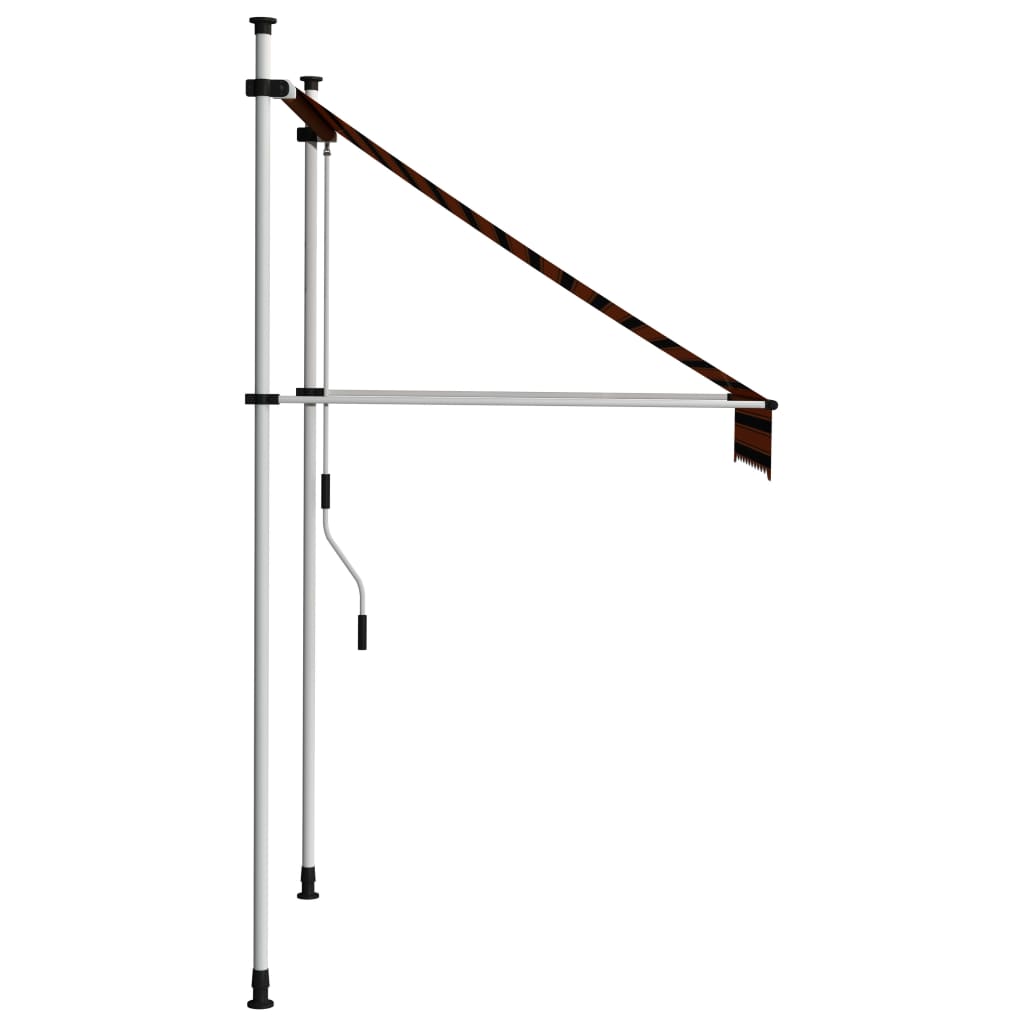 Vidaxl luifel handmatig uittrekbaar 100 cm oranje en bruin
