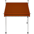 Vidaxl luifel handmatig uittrekbaar 150 cm oranje en bruin
