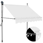 Vidaxl luifel handmatig uitschuifbaar met led 100 cm crèmekleurig