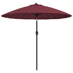 Vidaxl parasol met aluminium paal 250 cm bordeauxrood