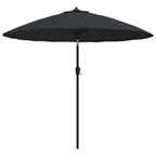 Vidaxl parasol met aluminium paal 270 cm zwart