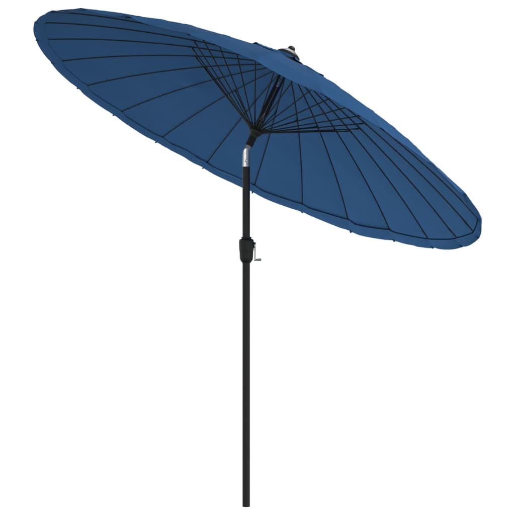 Vidaxl parasol met aluminium paal 270 cm azuurblauw