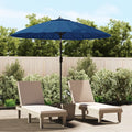 Vidaxl parasol met aluminium paal 270 cm azuurblauw