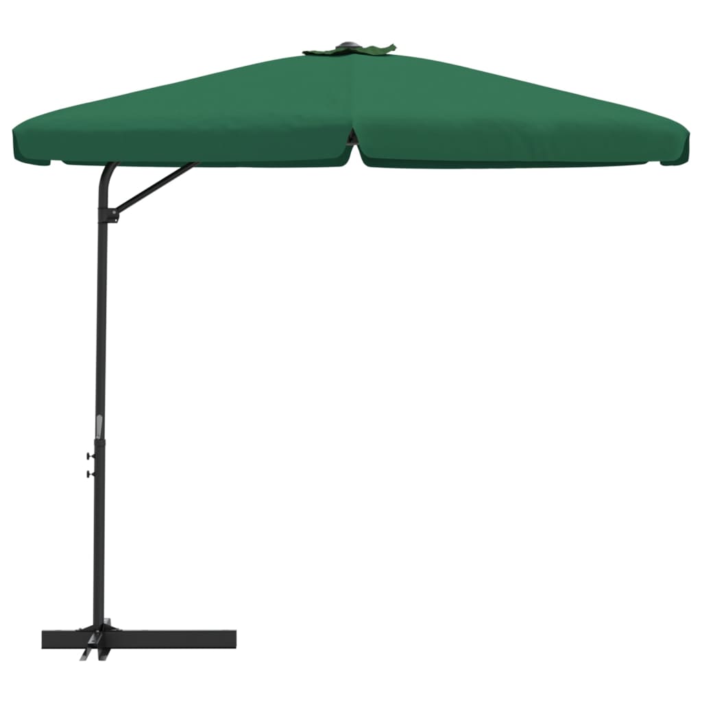 Vidaxl parasol met stalen paal 300 cm groen