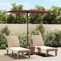 Vidaxl parasol met aluminium paal 2x1,5 m bordeauxrood
