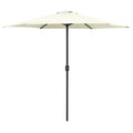 Vidaxl parasol met aluminium paal 270x246 cm zandwit