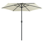 Vidaxl parasol met aluminium paal 270x246 cm zandwit