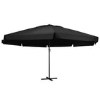 Vidaxl parasol met aluminium paal 500 cm zwart