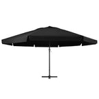 Vidaxl parasol met aluminium paal 500 cm zwart