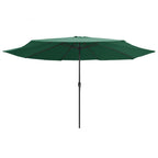 Vidaxl parasol met metalen paal 390 cm groen