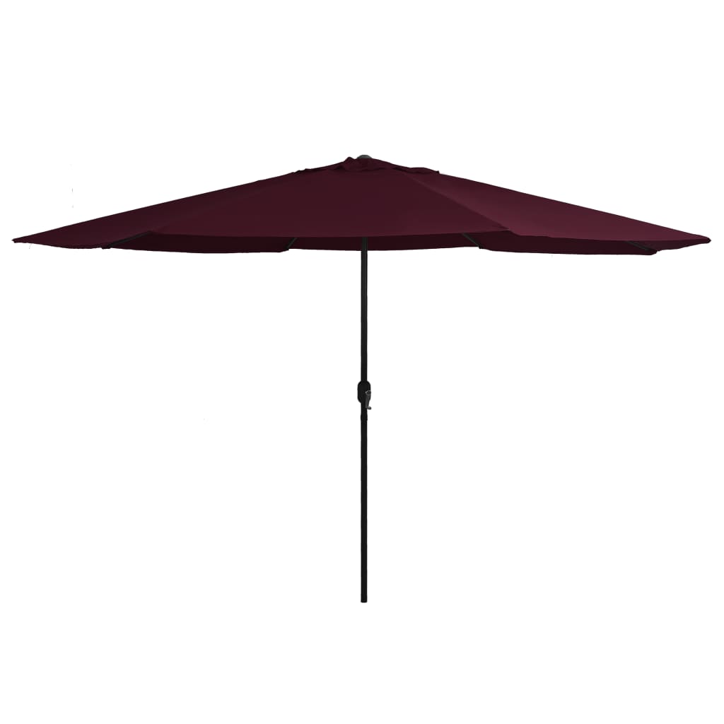 Vidaxl parasol met metalen paal 390 cm bordeauxrood