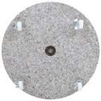 VidaXL Parasolvoet rond 30 kg graniet grijs
