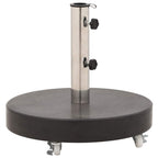 Vidaxl parasolvoet rond 30 kg graniet zwart