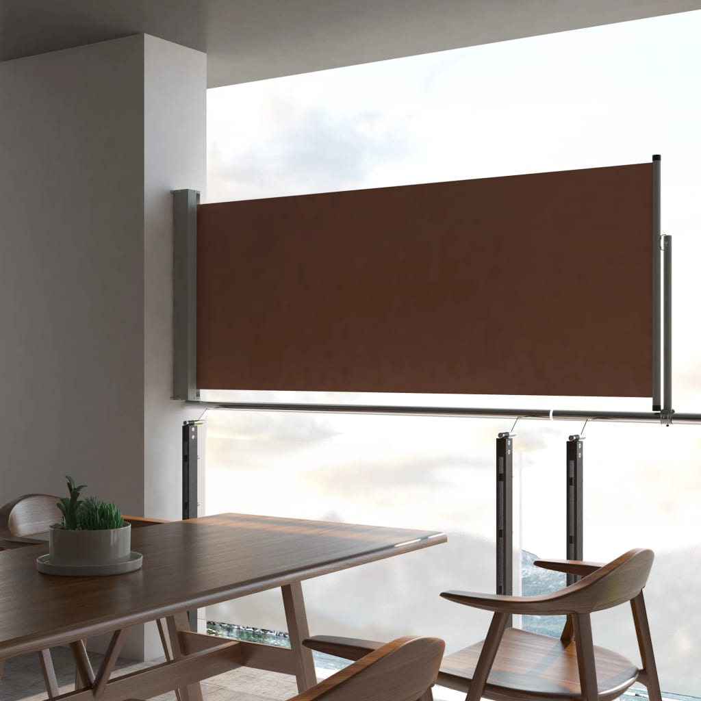 Vidaxl tuinscherm uittrekbaar 100x300 cm bruin