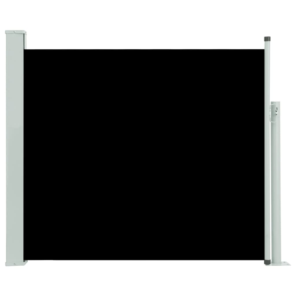 Vidaxl tuinscherm uittrekbaar 100x314 cm zwart