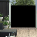 Vidaxl tuinscherm uittrekbaar 100x314 cm zwart