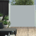 Vidaxl tuinscherm uittrekbaar 100x314 cm grijs